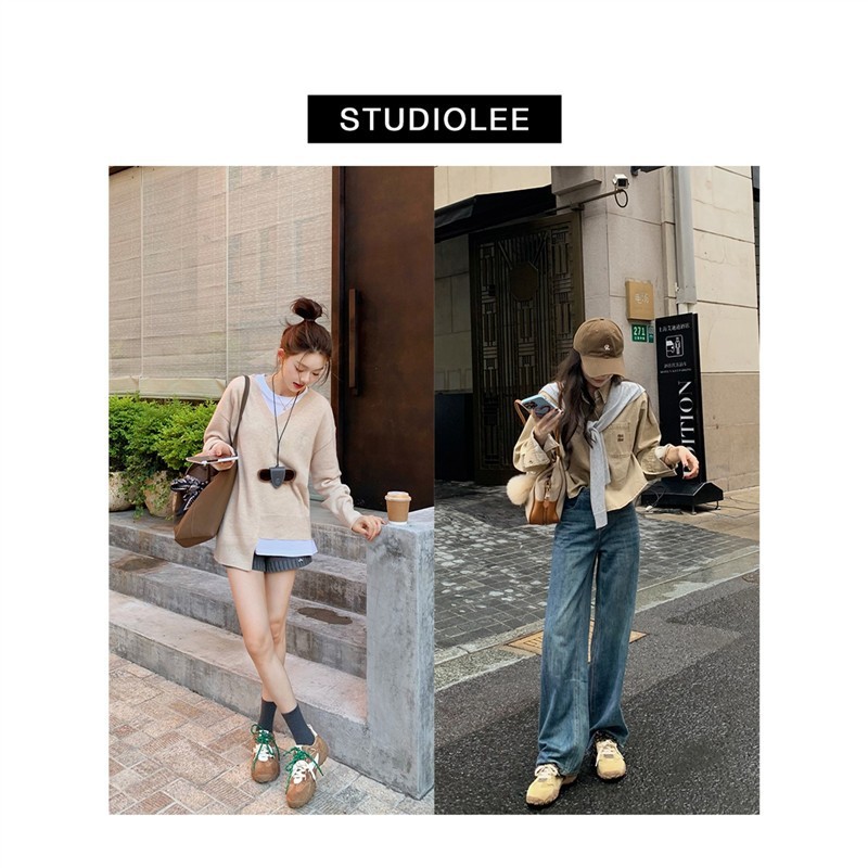 葡萄妈studiolee 4.5cm内增高~厚底老爹德训板鞋阿甘鞋女新款春秋|undefined