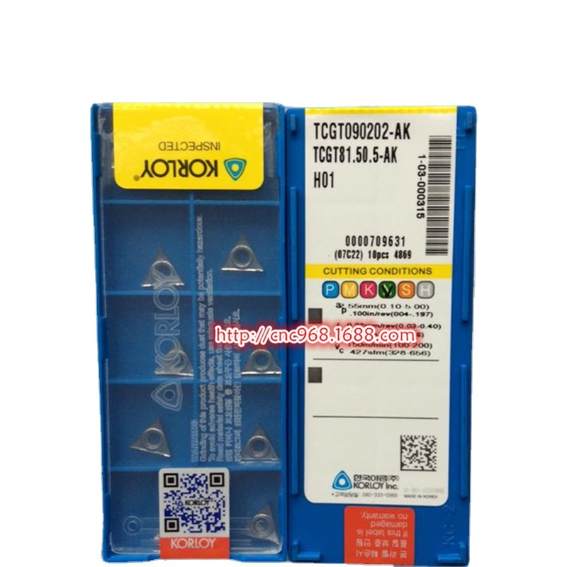 原装KORLOY克洛伊有色金属刀片TCGT090202AK H01铝件刀粒