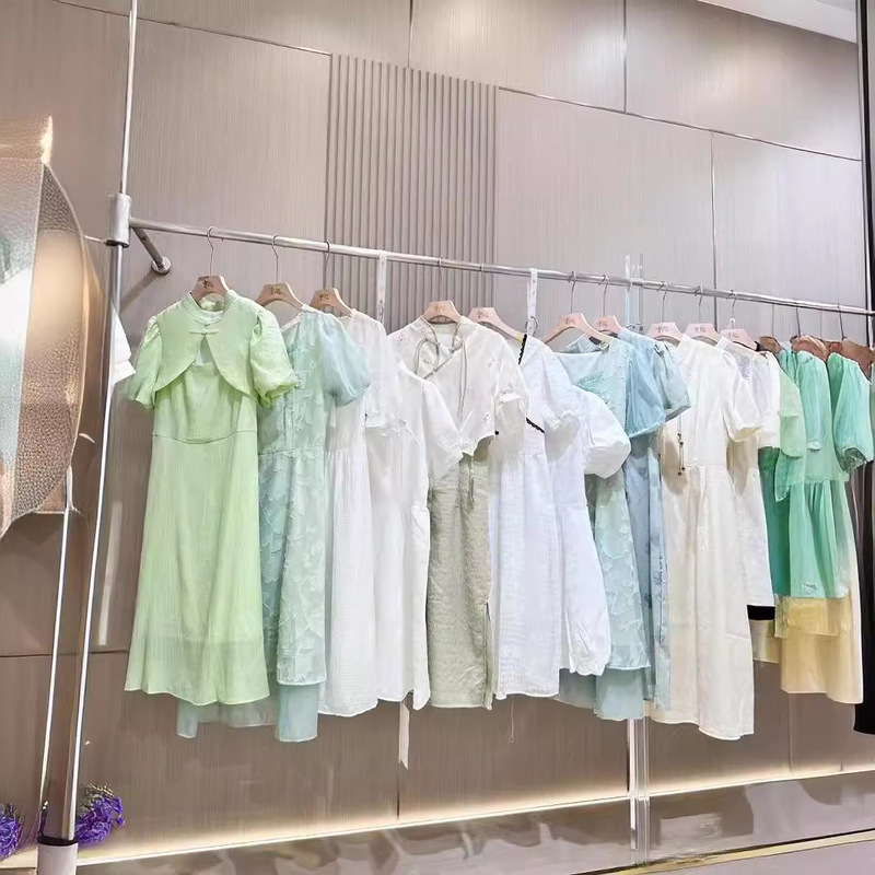 2025 新しい夏のスタイルの優しい花柄フレンチドレス女性のハイエンド広州 13 ラインチュチュスカート女性の服|undefined