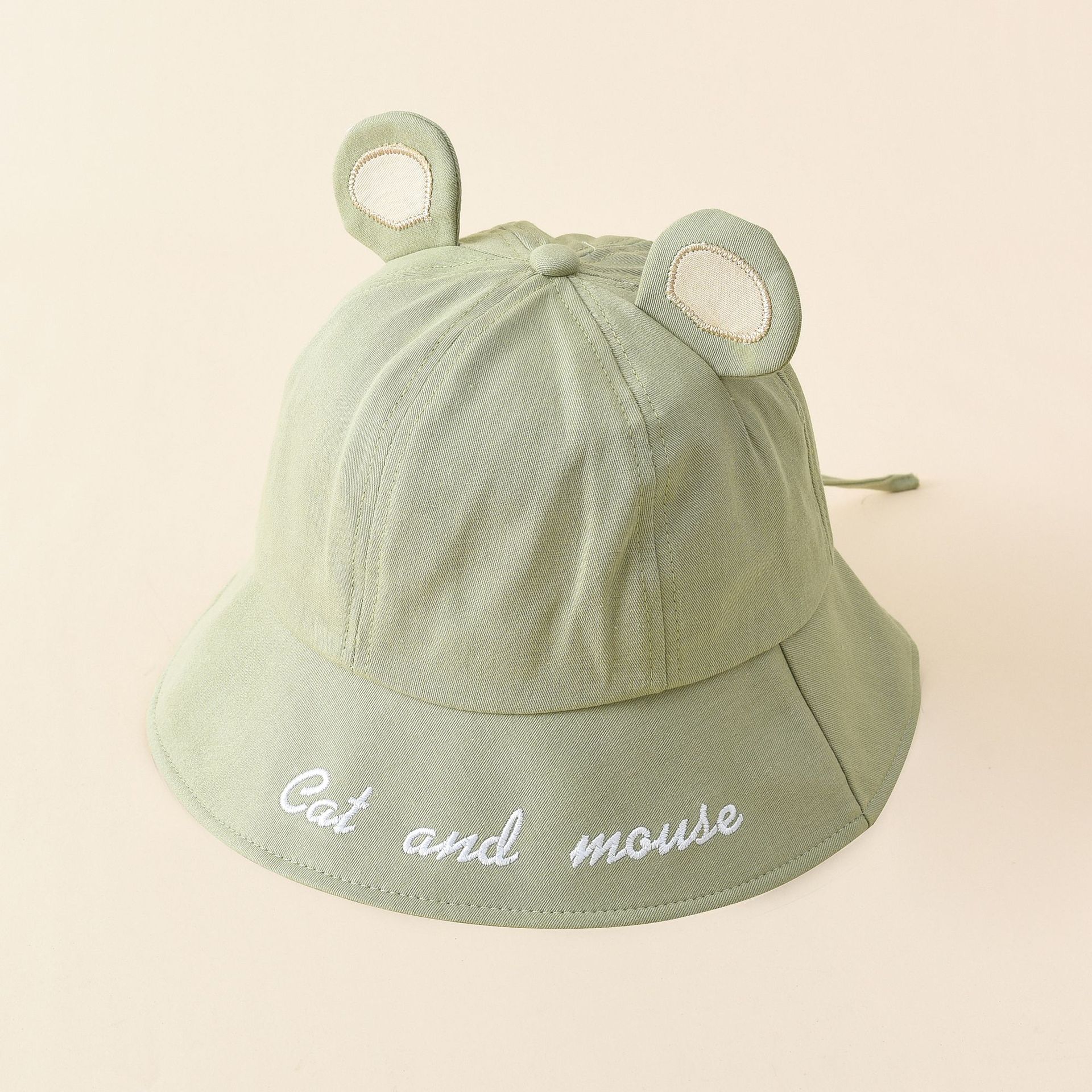 Sombrero pescador femenino primavera y verano estilo coreano ins orejas de ratón lindo sombrero lindo protección solar sombra de sol dibujos animados estudiante cuenca sombrero moda