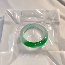 天然冰种白底青翡翠手镯缅甸正圈阳绿翡翠玉手镯女帝王绿高端镯子