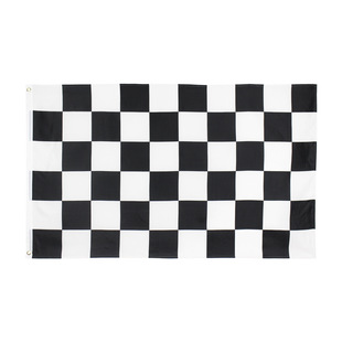 90*150cm racing flag in stock 3 * 5Ft polyester flag factory black and white grid flag wholesale cross-border supply