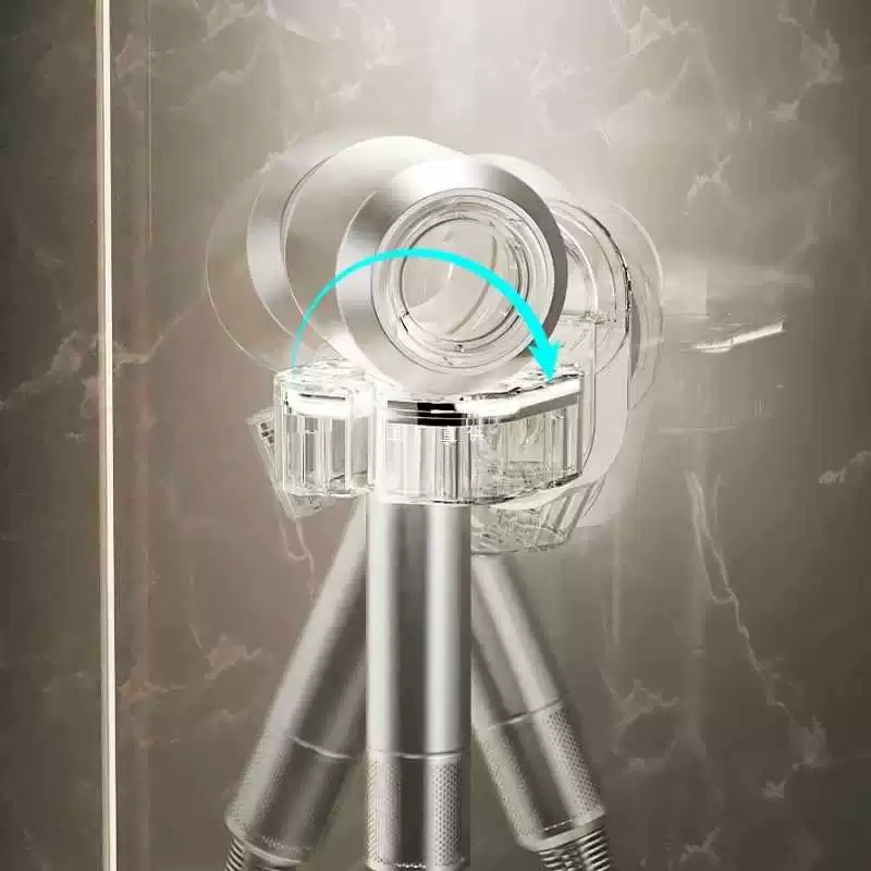 ✅ Держатель для фена на присоске, вращающаяся подвесная стойка для хранения без сверления, подвесная стойка для хранения фена.