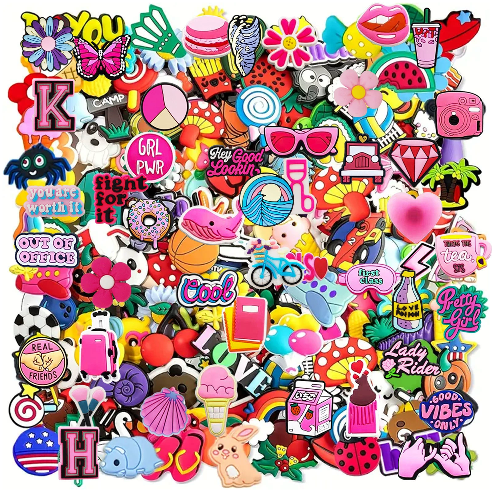 Случайные Мультяшные туфли с отверстиями обувь Цветочная обувь аксессуары с пряжками ПВХ трансграничная электронная коммерция Оптовая обувь пластиковая пляжная обувь