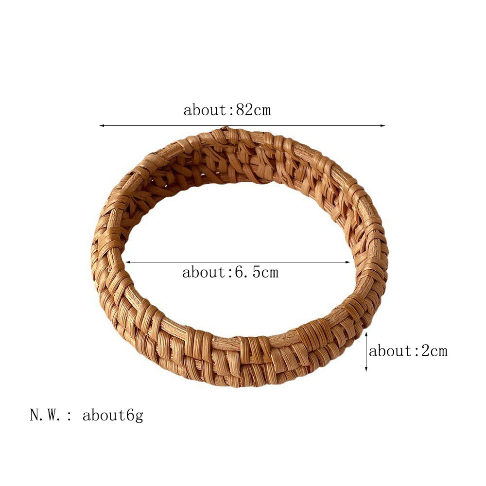 10g Weight Bangle Classification Rattan Chain Material 1 Piece Quantity Holiday, Daily Occasion Rattan Material Ethnic, Solid Color Pattern All Seasons Season Women's Gender Knitting Design Retro, Ethnic Style, Simple Style Style Retro Ethnic Style Simple Style Ethnic Solid Color Rattan Bangles Wholesale 11