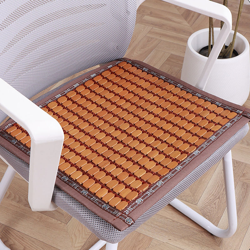 夏天凉席坐垫透气办公室电脑椅垫汽车通用夏季麻将竹凉垫家用椅垫