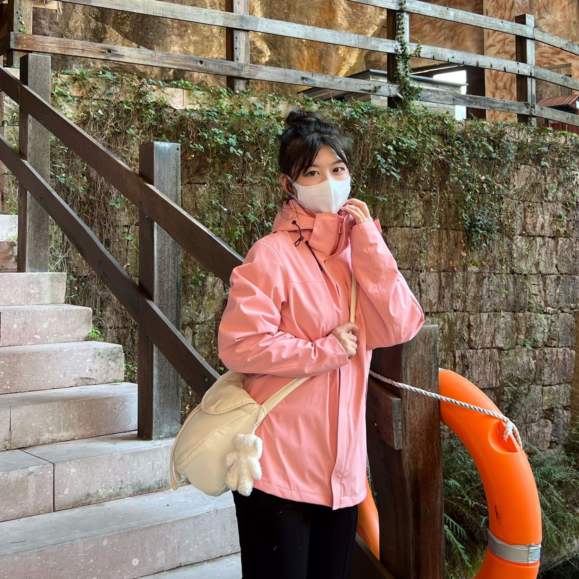 Coral Powder Single Cloth