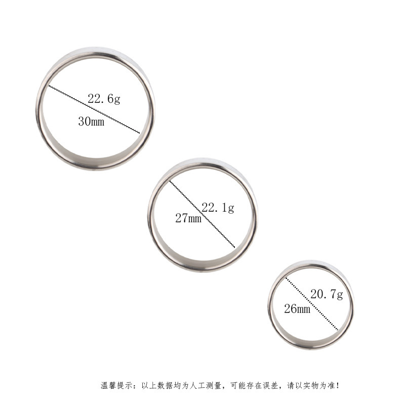 Metal Locking Cock Ring 30mm, Weighted Penis Training Ring, Non-vibrating — detail image 1