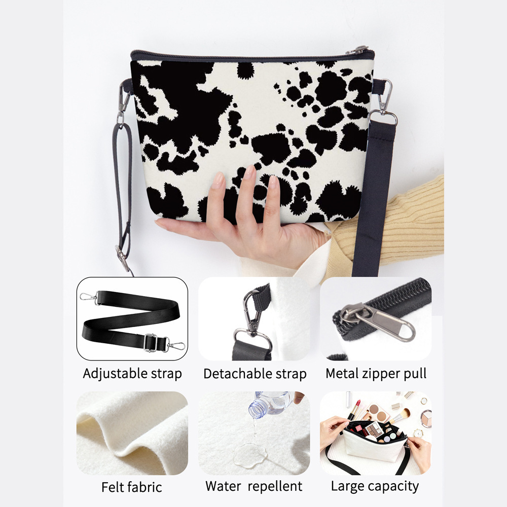 Nueva moda leopardo serie de bolsos de mujer bolsos de felt bolsos de hombro de gran capacidad de viaje bolsos de moda de mujer image 4