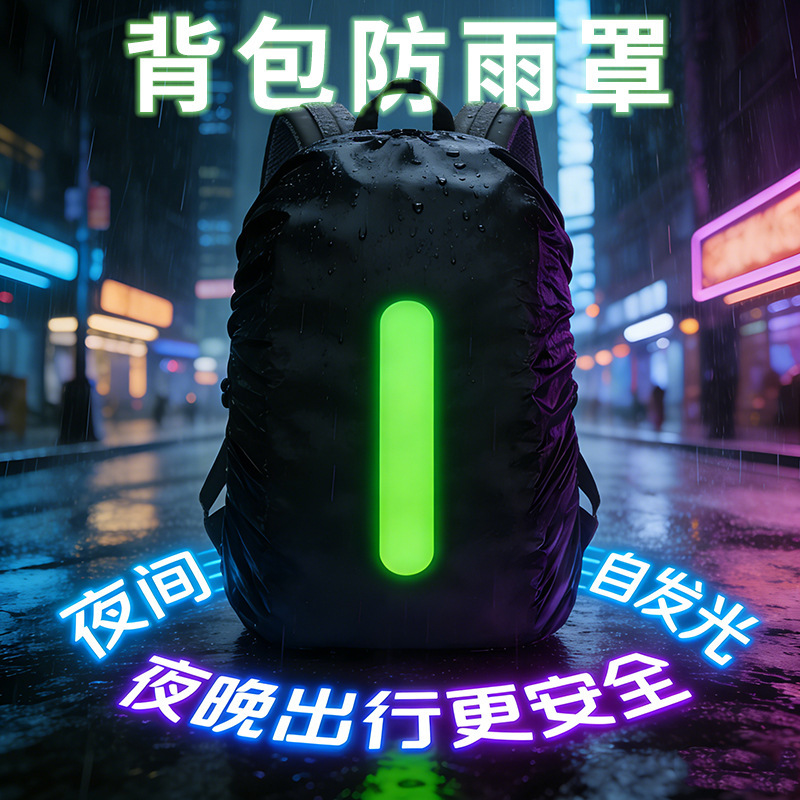 Luminous Night Light 2026 New Product Launch Cross-Border Hot Item Amazon Outdoor Backpack Hiking School Bag Double Shoulder Rain Cover Luminous Night Light 2026 New Product Launch Cross-Border Hot Item Amazon Outdoor Backpack Hiking School Bag Double Shoulder Rain Cover