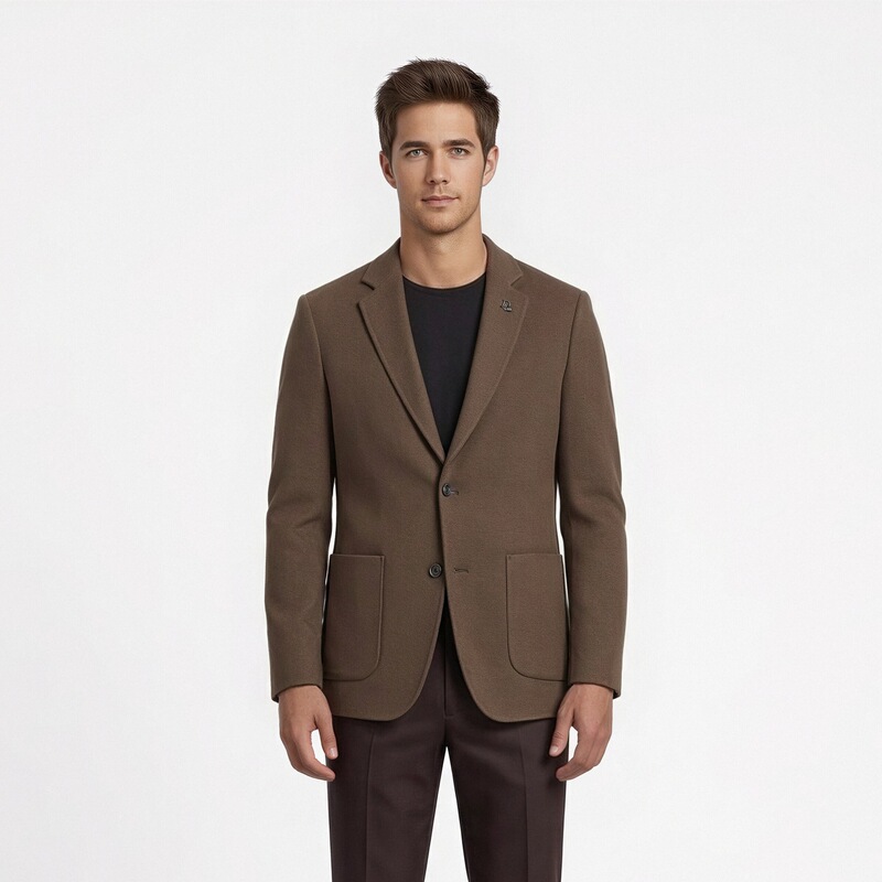Men's Knitted Stretch Blazer Business Casual Single Jacket Non-Wrinkle Slim Fit Casual Jacket for Autumn Commuting Men's Knitted Stretch Blazer Business Casual Single Jacket Non-Wrinkle Slim Fit Casual Jacket for Autumn Commuting