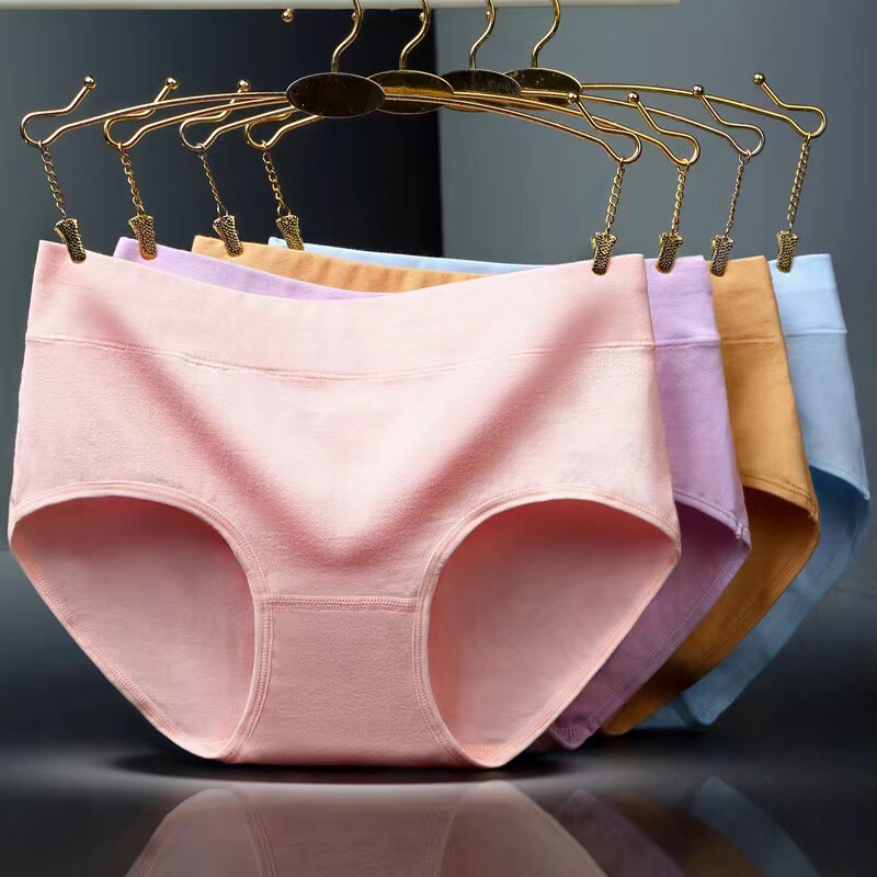 Mid-Waist Women's Pure Cotton Underwear Mid-Waist Pure Cotton Pure Color Triangle Underwear Large Size Pure Cotton Women's Underw Mid-Waist Women's Pure Cotton Underwear Mid-Waist Pure Cotton Pure Color Triangle Underwear Large Size Pure Cotton Women's Underw