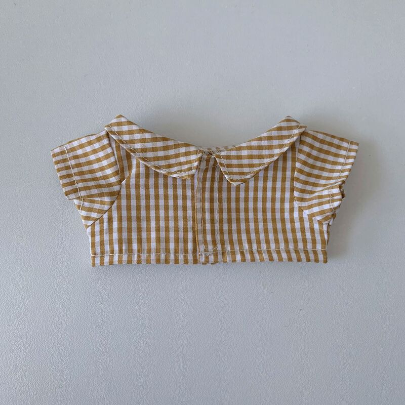 批发10cm15cm20cm棉花娃娃娃衣格子衬衫17cmlabubu衣服玩偶着替|undefined