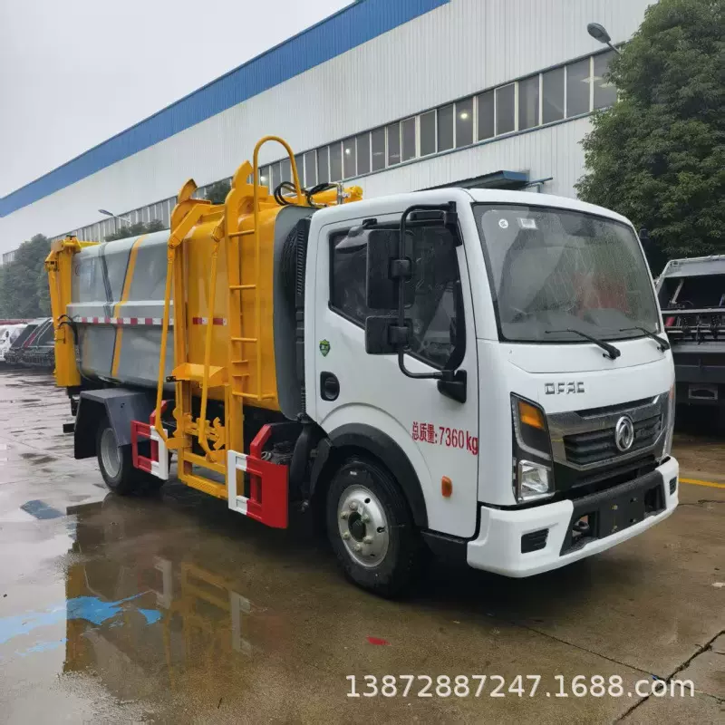 东风华神T3侧装压缩垃圾车 小区垃圾回收车 环卫垃圾清运垃圾车