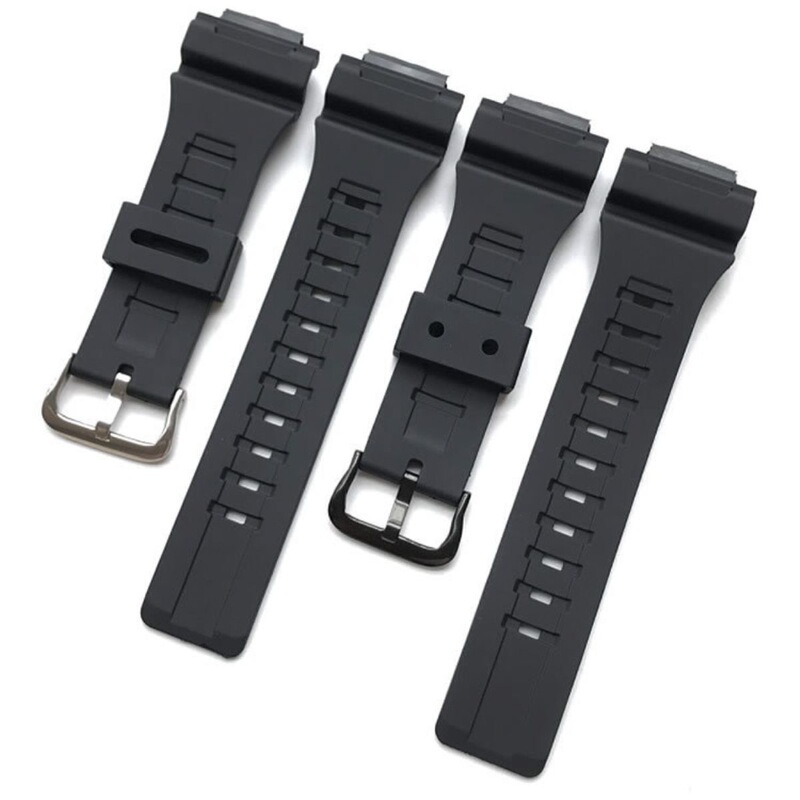 Suitable for g Shock Watch Strap Aqs810 Aeq110 W735 Convex Mouth 18mm Pu Watch Strap Men's Accessories