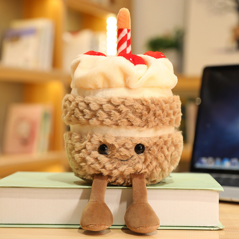 Divertido pastel de cumpleaños muñecas lindas pastel de cumpleaños niños sonidos regalos de cumpleaños juguetes de peluche
