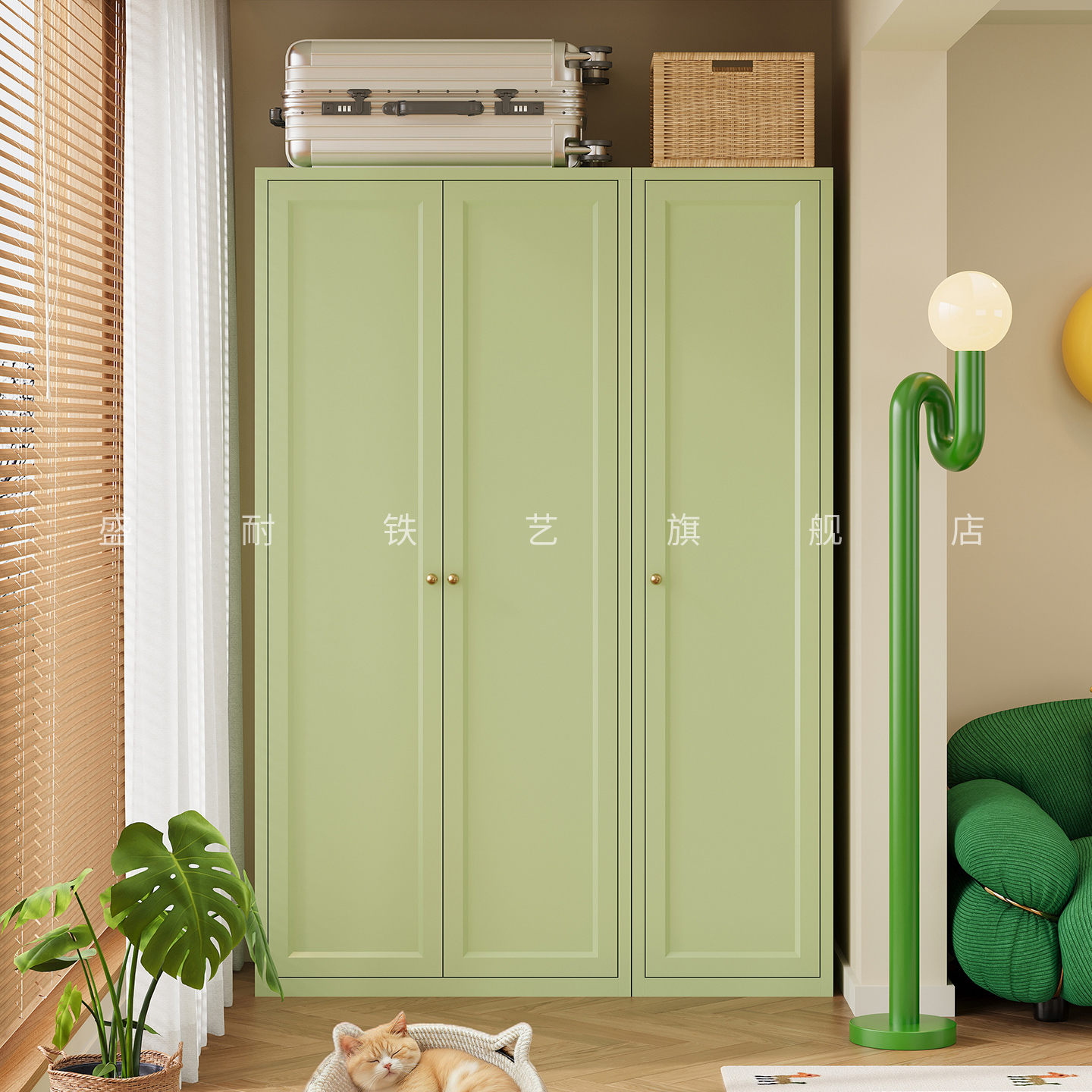 New Steel Molded Balcony Cabinet Balcony Storage Sundries Storage Sun Protection Rust-Proof Moisture-Proof Large-Capacity Bay Window Cabinet