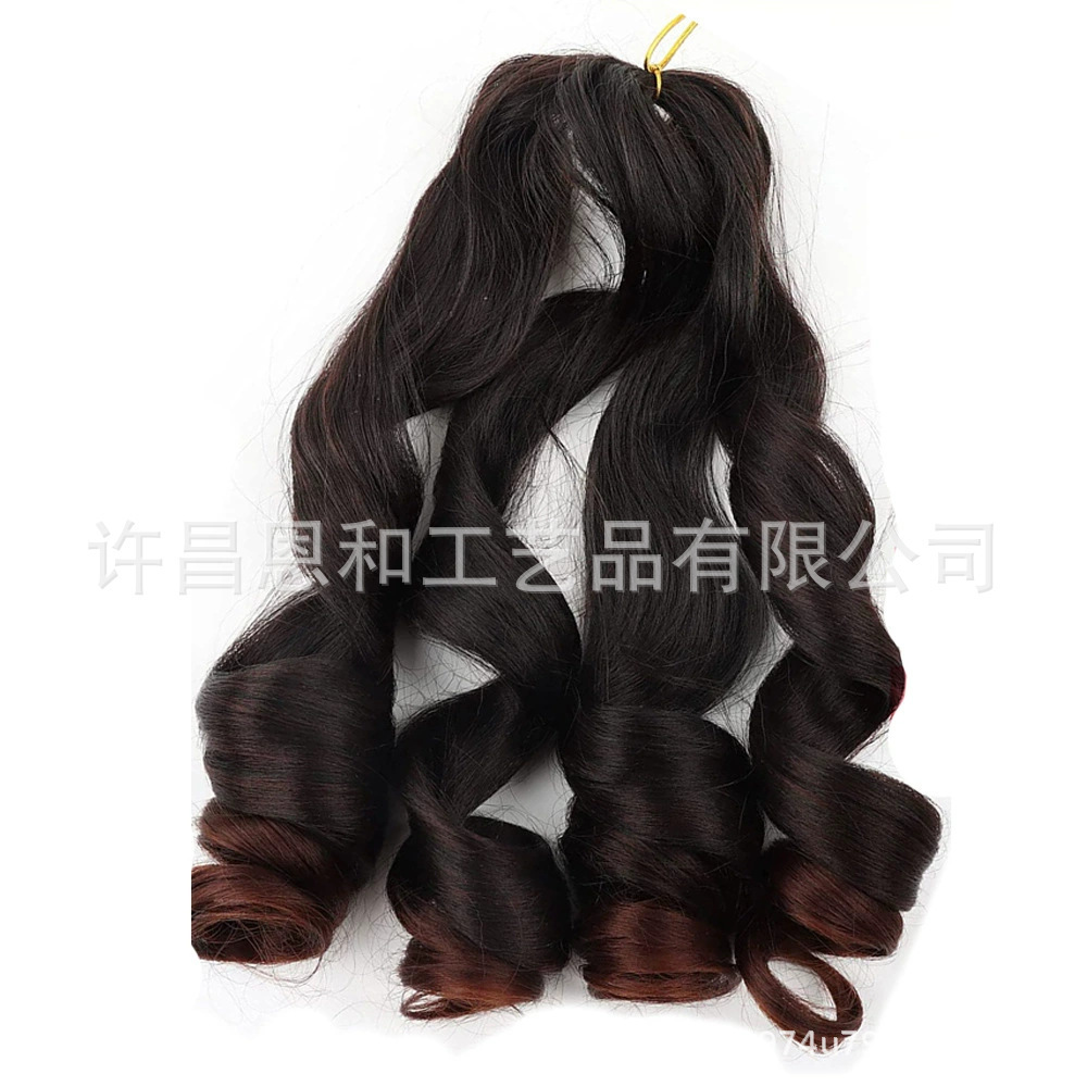 Large volume African dirty braid crochet hair French wig