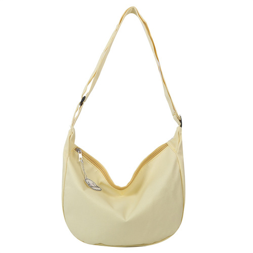 Large-capacity canvas shoulder bag women's  spring and summer new solid color simple fashion casual bag crossbody bag trendy