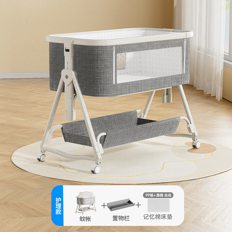 Cama de recién nacidos empalmados, cama de cuna móvil, cama de bebé multifuncional, portátil plegable, Amazon Direct image 7