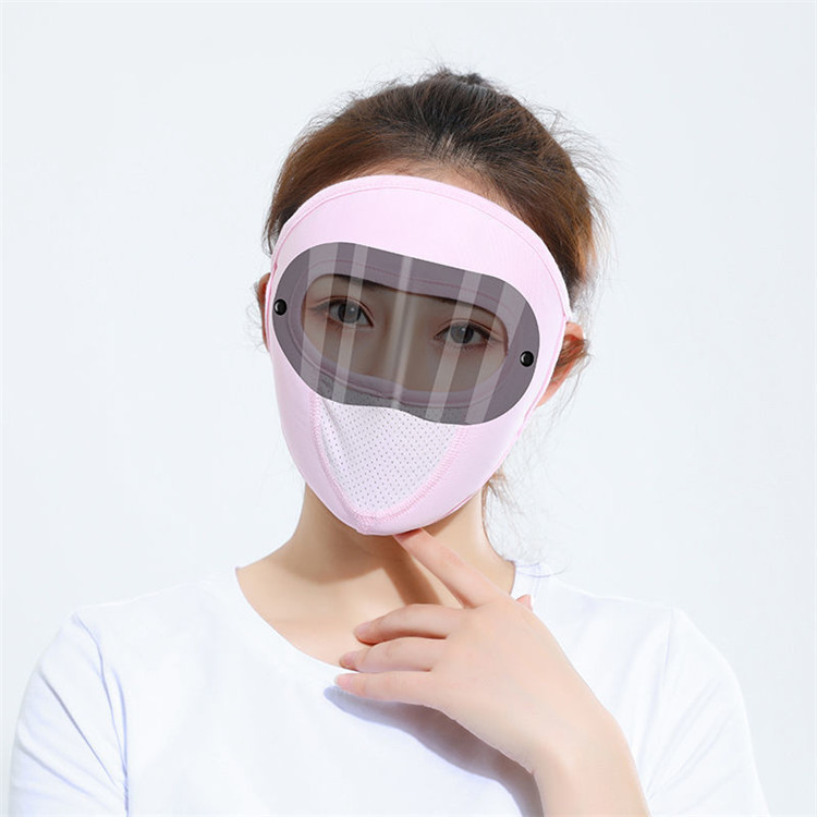 Máscara de Sol de verano con lente de seda de hielo protección UV cara completa máscara protectora gafas Máscara ajustable image 5