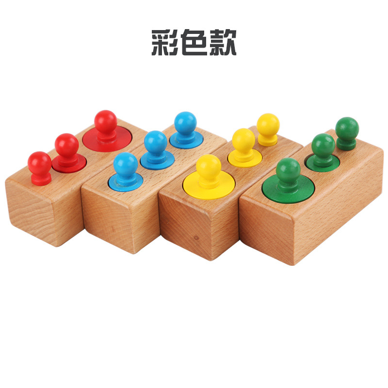 Ayudas didácticas Montessori color cognitivo socket cilindro niños educación temprana ayudas educativas Montessori juguetes de madera