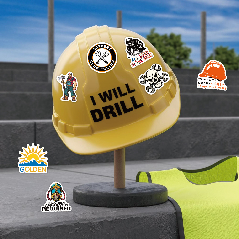 (2개) 국경을 넘은 헬멧 스티커 100개 방수 경고 재미 DIY 낙서 장식 전기 자동차 트렁크 스티커