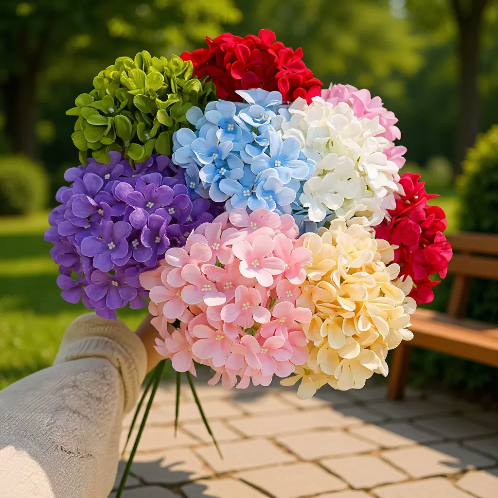 婚庆仿真花单支72片绣球花家居装饰假花路引花婚礼道具花材干花