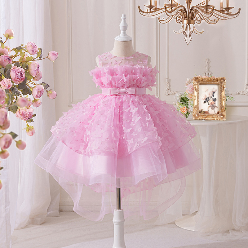 Amazon Infant Dress Baby First Birthday Gift Embroidered Tail Girls Dress Full Moon Baptism Dress