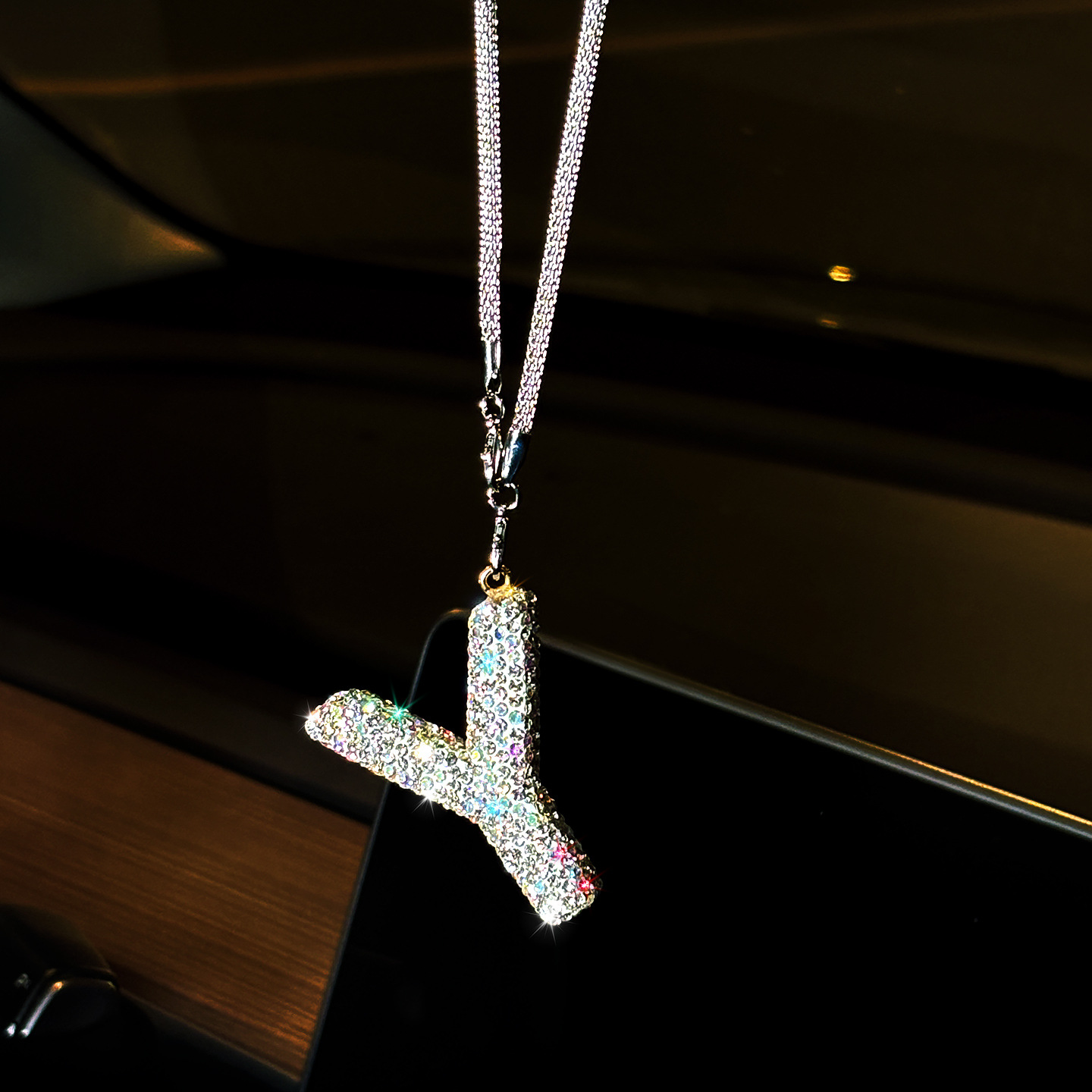 펜던트-다이아몬드 문자 [Y]