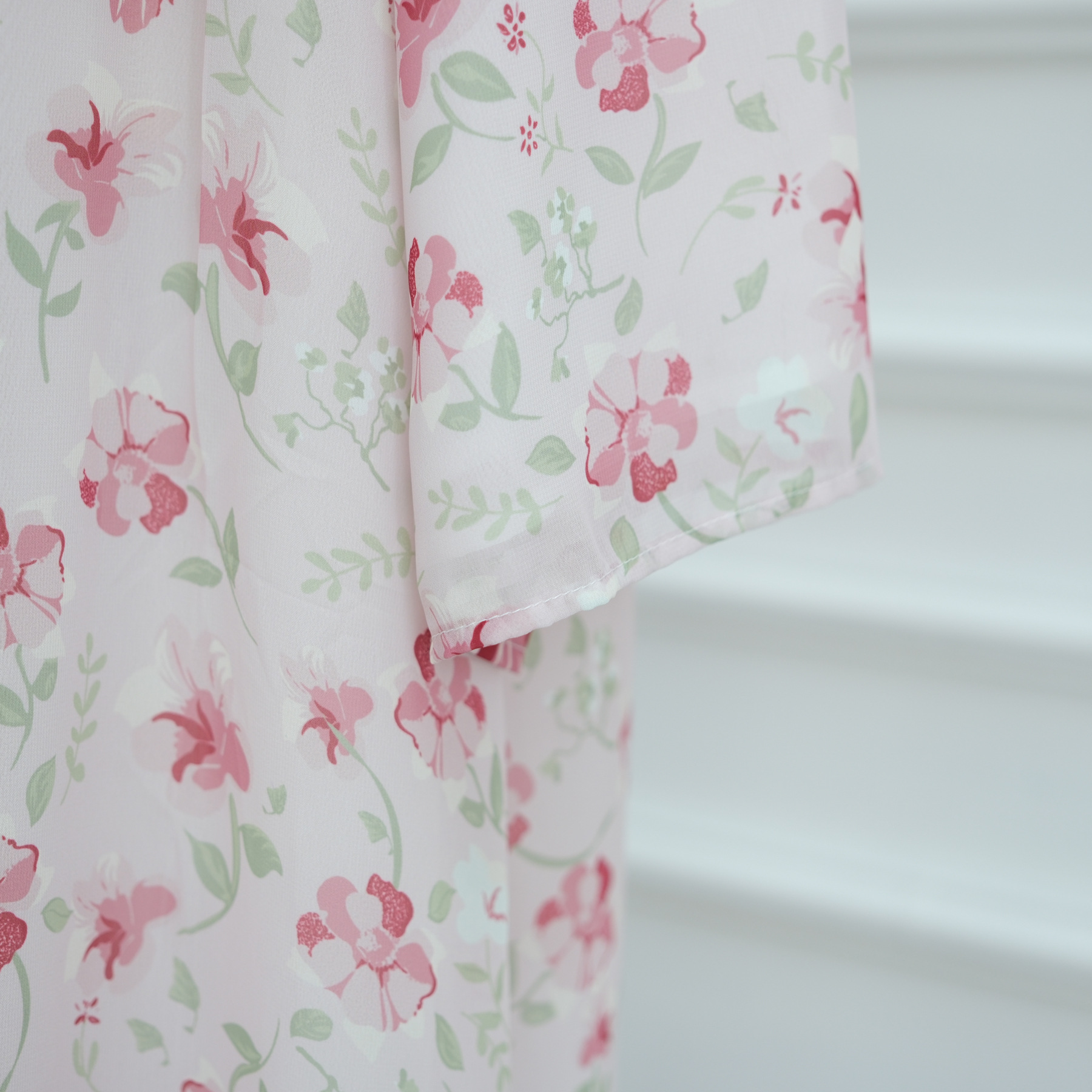 2025Loriya Dubai European And American Pure American Printed Double Layer Design Chiffon Cardigan LR1067_ecoleips.com
