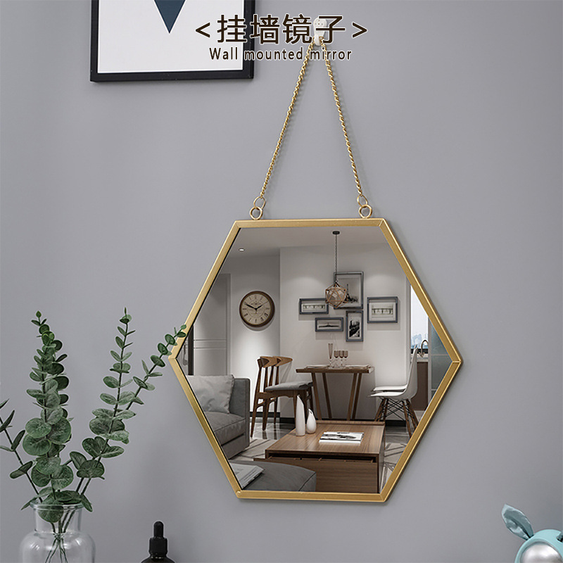 Espejos de pared de hierro forjado.Espejos de tocador para baño.Espejos de pared para dormitorio.