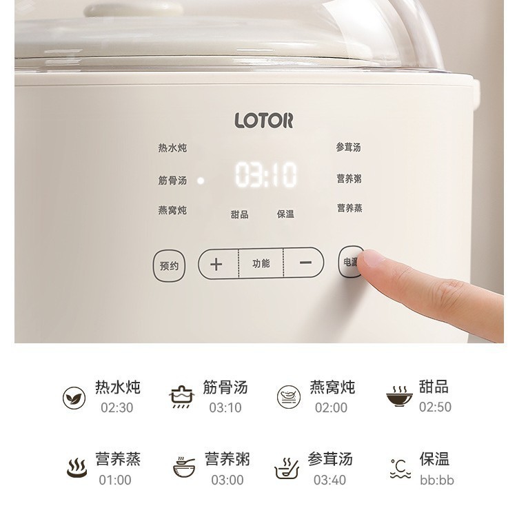 lotor电炖盅隔水炖家用全自动养生燕窝电炖锅宝宝煮粥煲汤炖锅|undefined