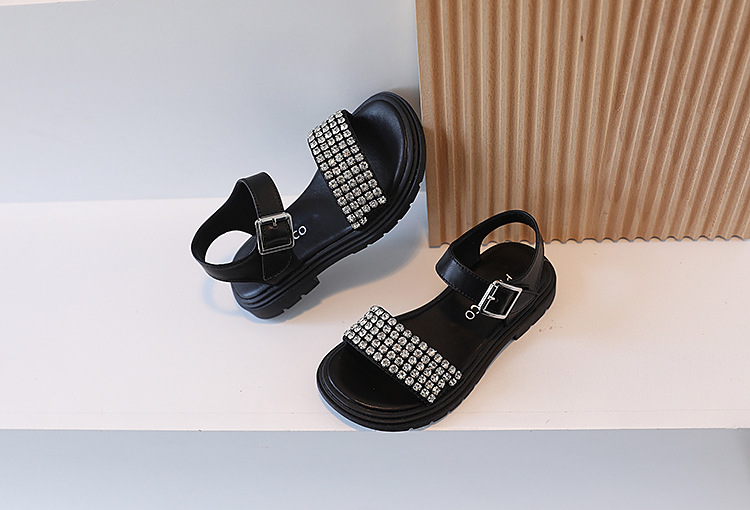 8089女孩子闪亮水钻公主沙滩鞋