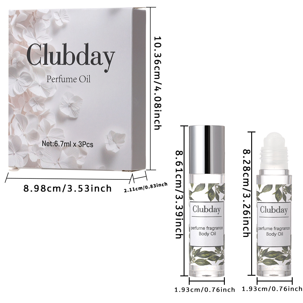 Clubday Body Fragrance Long-lasting Floral Roll-on Perfume Oil Natural Sparkling 3-bottle Wholesale Export Perfume Oil Application Scenario