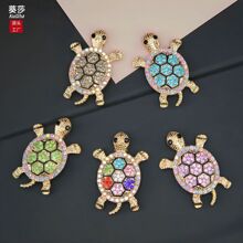 葵莎满钻带铁片小乌龟手工diy汽车出风口配件高尔夫球叉配饰厂家