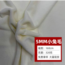 5MM小兔毛KS仿兔毛时装外套毛领家纺公仔箱包鞋材面料320克精平绒