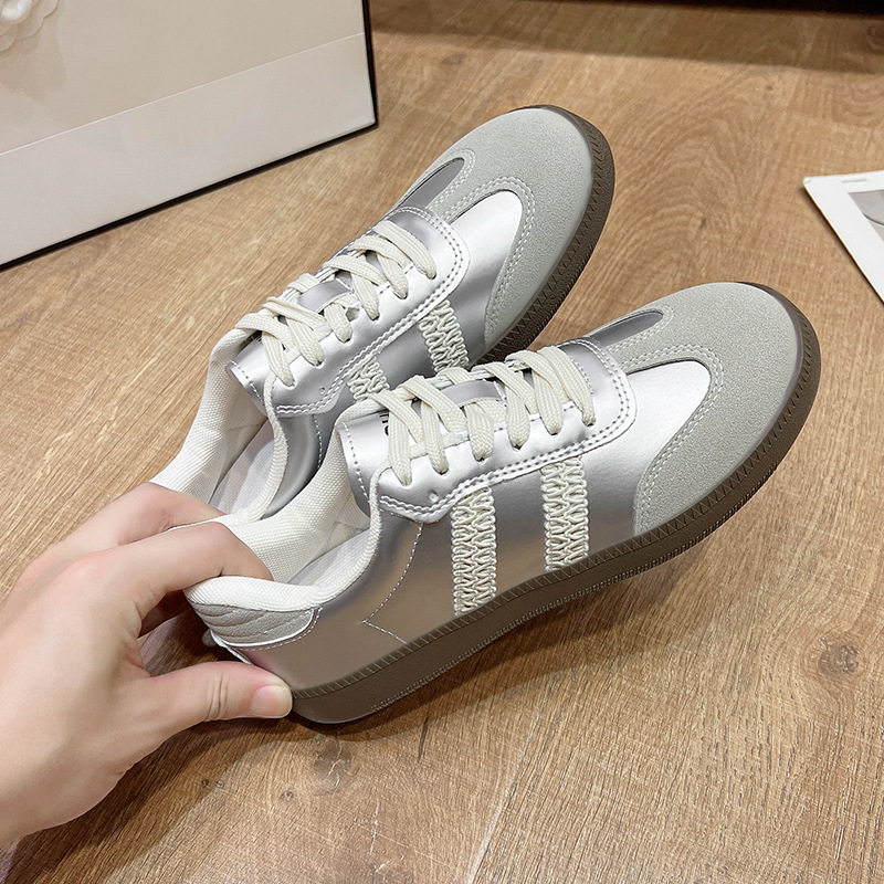 Zapatos de entrenamiento alemán de encaje de comercio exterior primavera y otoño para mujer nuevos zapatos Forrest Gump zapatos de deporte casuales de estilo explosivo de fondo plano, zapatos deportivos, zapatos individuales image 3