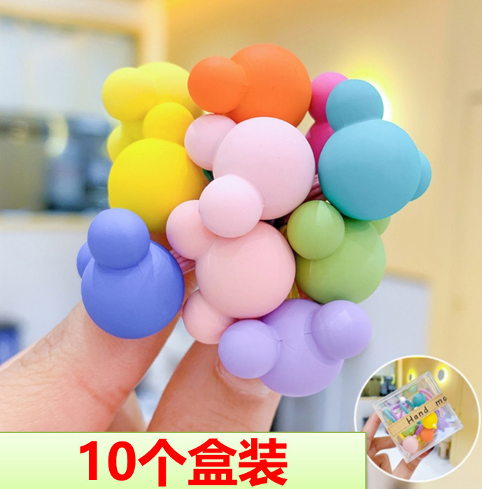 Alta cuerda de Pelo elástico lazo del pelo del bebé banda de goma niños banda de pelo Niños Accesorios para el cabello color caramelo cuerda de pelo niñas tocado