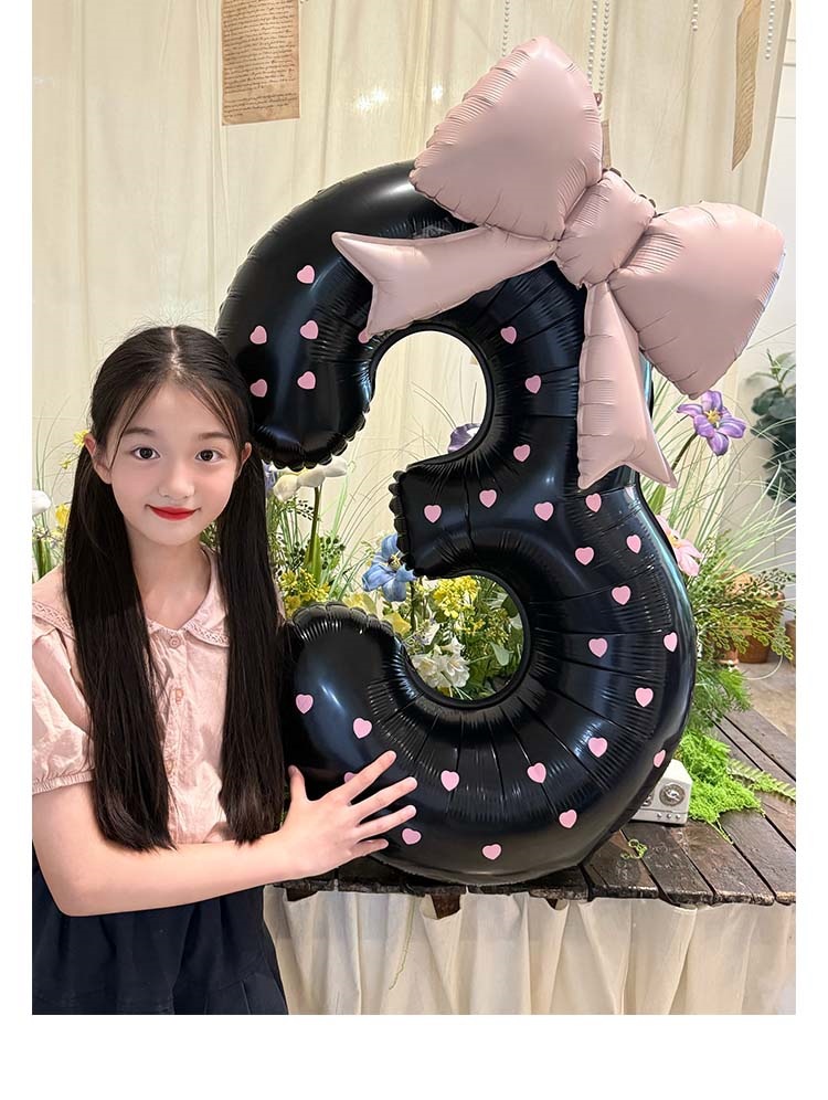 Large Black Number Balloon Decoration For Birthday Party Photos_voghion.com
