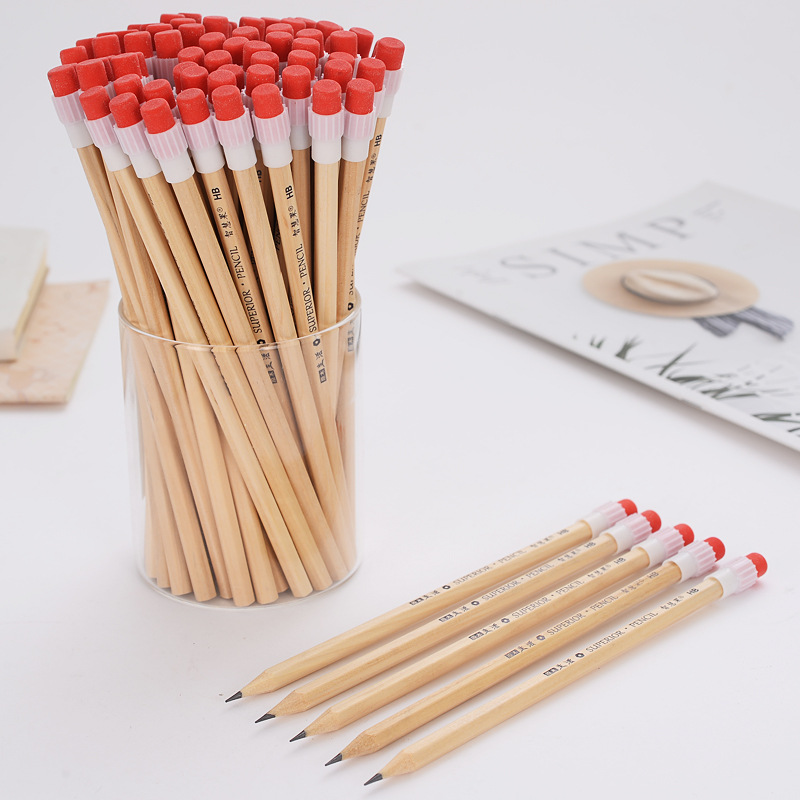 (Wholesale), children's pencil for students, hexagonal removable eraser