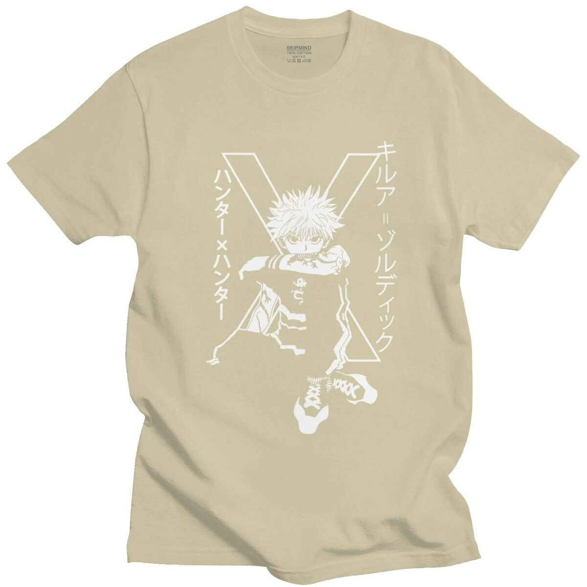 Проводник полная занятость охотник Killua Zoldyck странные зубы бить врага футболка мужская с коротким рукавом европейский размер мультфильм