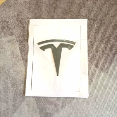 Tesla car emblem, suitable for Car logo - standard-high-end-glossy-black-front-logo-flat-surface