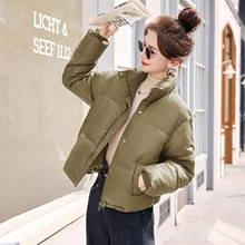 PU皮棉服女2025冬季新款立领宽松短款时尚流行面包服外套 LX2668