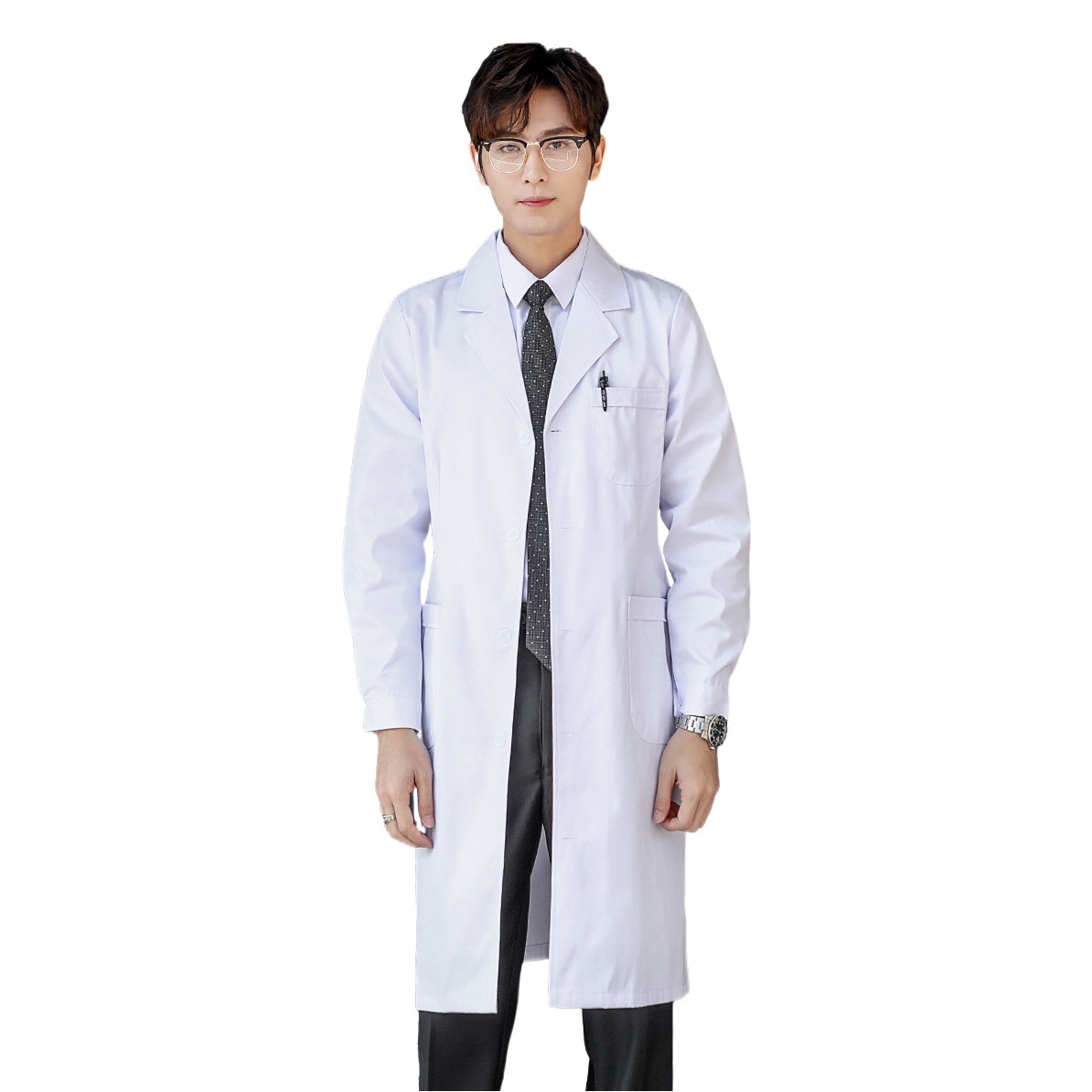 White coat long sleeve women do logo doctor clothing men's short sleeve isolation gown lab coat student nurse work clothes manufacturers