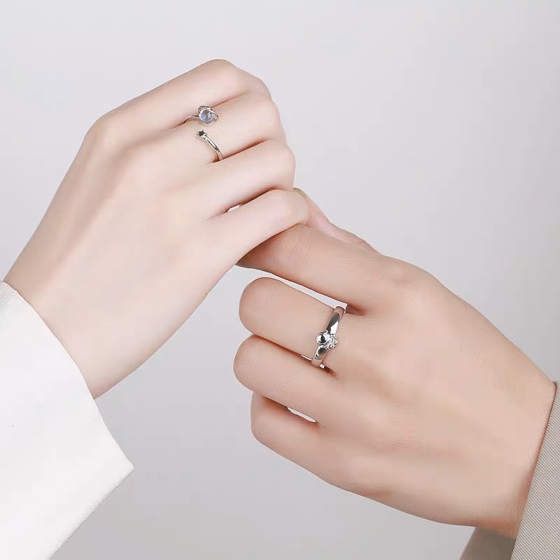 Daily, Date Occasion 1 Piece Cute Astronaut Planet Alloy Plating Unisex Open Rings