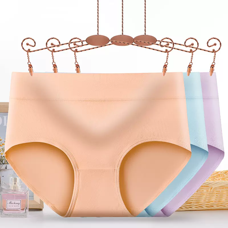 女士三角内裤95%棉透气加大少女纯色棉月子内裤网络款厂家直销