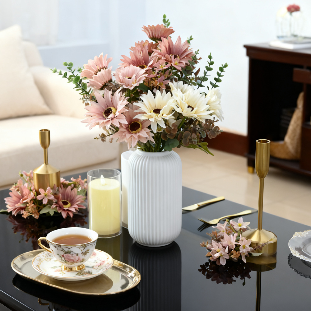 Simulación margarita flores falsas ramo ramo de flores hogar dormitorio decoración accesorios de fotografía transfronterizos