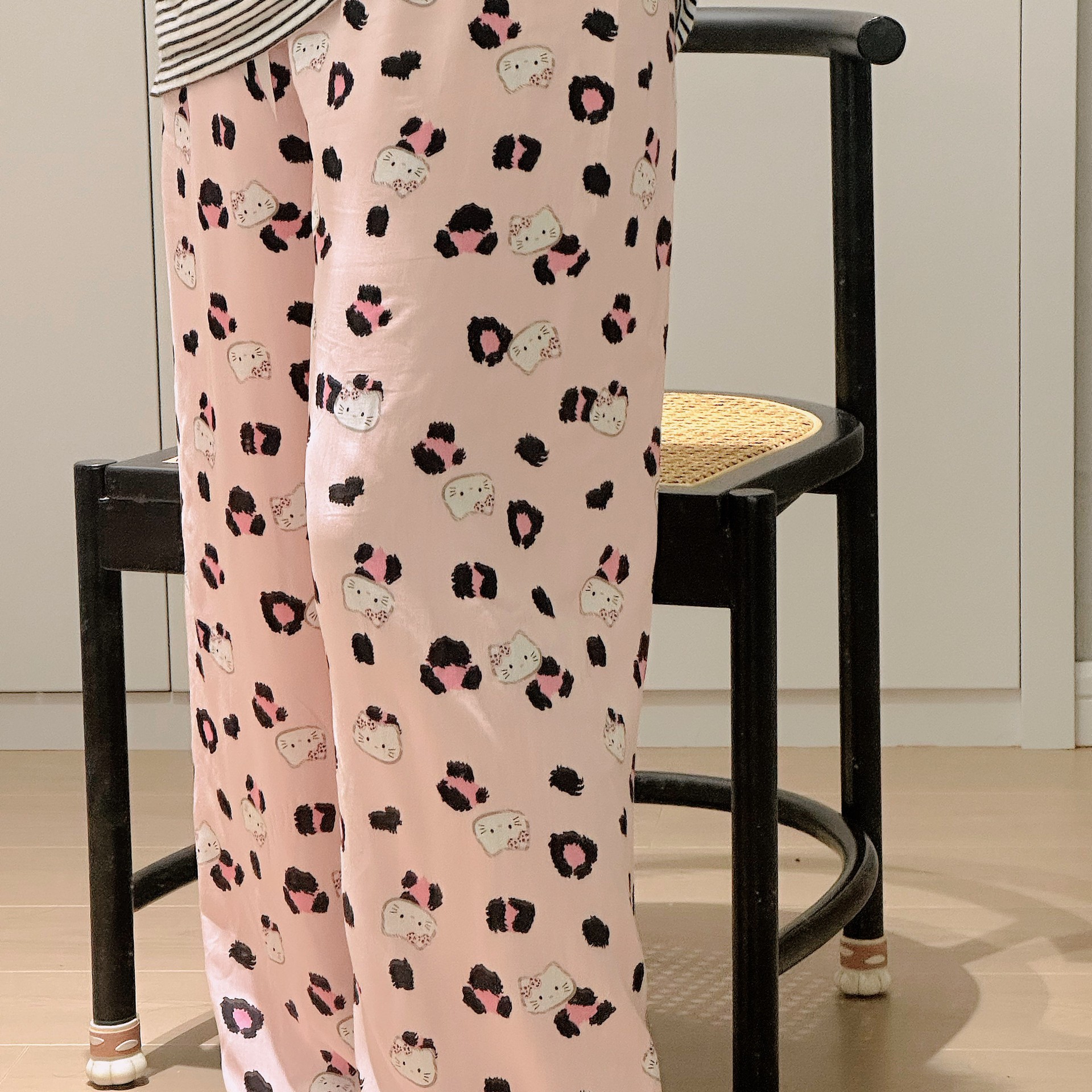 [5 días de preventa] [Pantalones de seda de algodón] Pantalones de pijama de seda de algodón para mujer