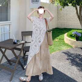 蕾丝罩衫吊带裙套装女2026夏季新款气质法式氛围感浪漫风两件套潮